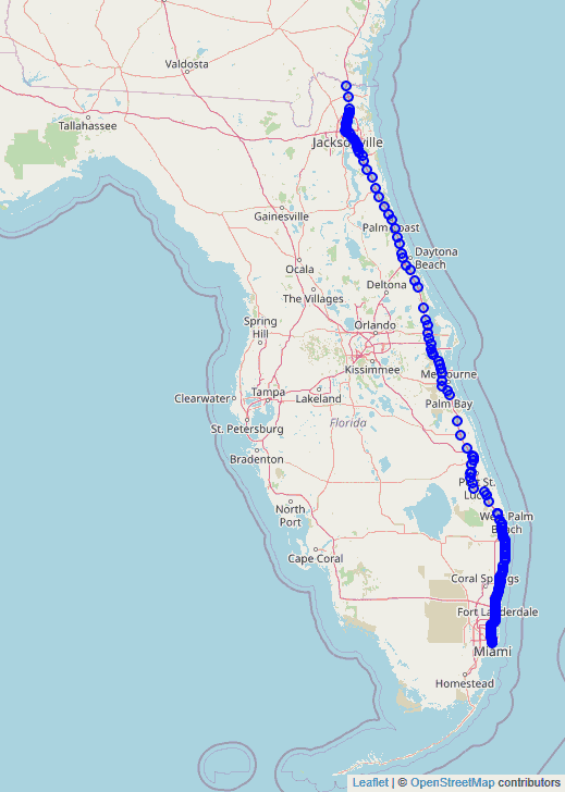 I-95 Florida map