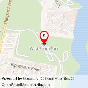 West Beach Park on , Stamford Connecticut - location map
