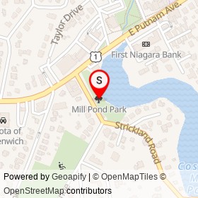 Mill Pond Park on , Greenwich Connecticut - location map