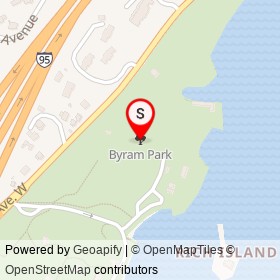Byram Park on , Greenwich Connecticut - location map