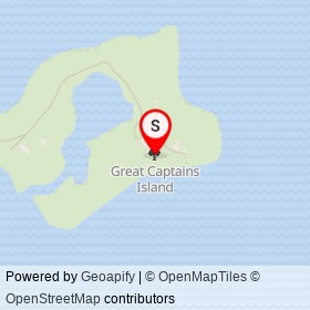Great Captains Island on , Greenwich Connecticut - location map