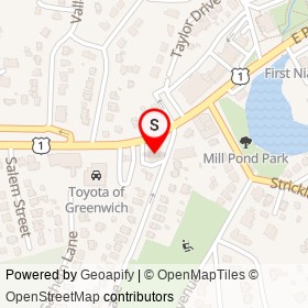 People's United Bank on East Putnam Avenue, Greenwich Connecticut - location map