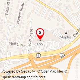 CVS on Park Place, Greenwich Connecticut - location map