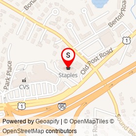 Staples on Old Post Road, Greenwich Connecticut - location map