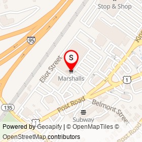 Marshalls on Post Road, Fairfield Connecticut - location map