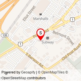 Planet Pizza on Post Road, Fairfield Connecticut - location map