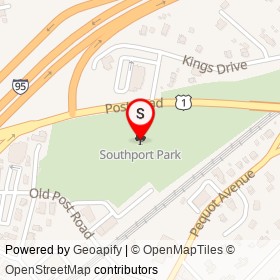 Southport Park on , Fairfield Connecticut - location map
