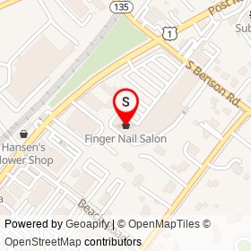Finger Nail Salon on Post Road, Fairfield Connecticut - location map