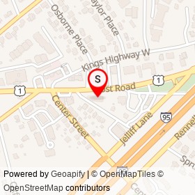 Toscano Pizzeria on Post Road, Fairfield Connecticut - location map