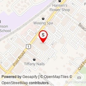 Towne Cleaners on Post Road, Fairfield Connecticut - location map