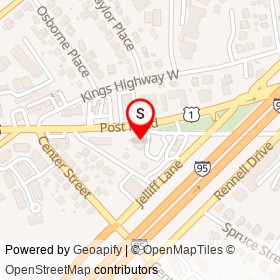 The Classic Car Gallery on Post Road, Fairfield Connecticut - location map