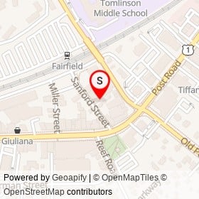 Archie Moore's on Sanford Street, Fairfield Connecticut - location map