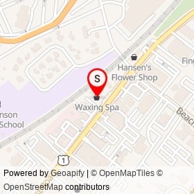 Waxing Spa on Post Road, Fairfield Connecticut - location map