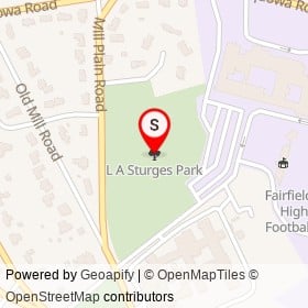 L A Sturges Park on , Fairfield Connecticut - location map