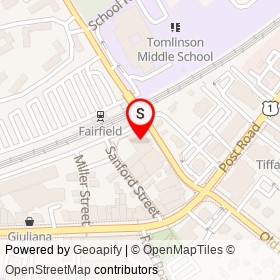 Fairfield Theatre Company on Sanford Street, Fairfield Connecticut - location map