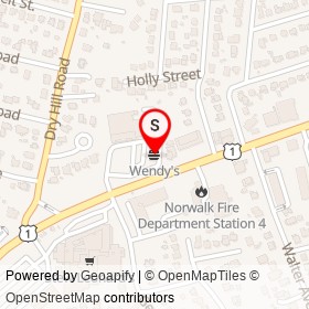 Wendy's on Westport Avenue, Norwalk Connecticut - location map