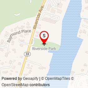 Riverside Park on , Westport Connecticut - location map