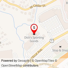 Dick's Sporting Goods on Connecticut Avenue, Norwalk Connecticut - location map