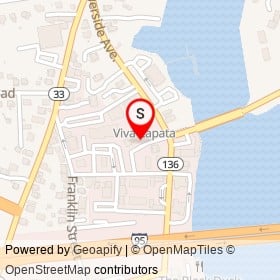 The Lobster Shack on Riverside Avenue, Westport Connecticut - location map