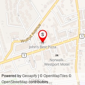 John's Best Pizza on Westport Avenue, Norwalk Connecticut - location map