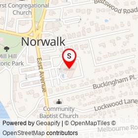 Norwalk Inn and Conference Center on East Avenue, Norwalk Connecticut - location map