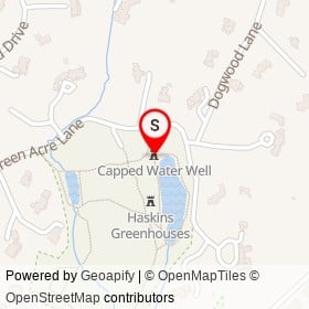 Capped Water Well on Green Acre Lane, Westport Connecticut - location map
