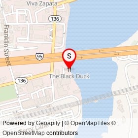 The Black Duck on I 95, Westport Connecticut - location map