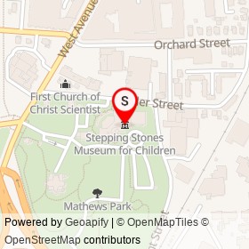 Stepping Stones Museum for Children on West Avenue, Norwalk Connecticut - location map