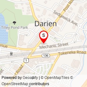 Heights Pizza on Post Road, Darien Connecticut - location map