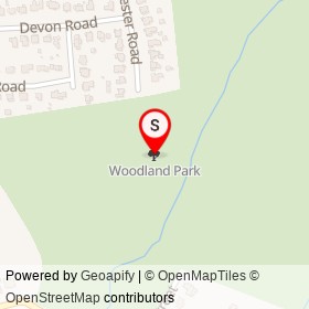 Woodland Park on , Darien Connecticut - location map