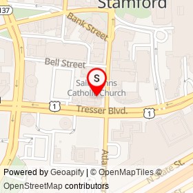 Stamford Center for the Arts on Tresser Boulevard, Stamford Connecticut - location map