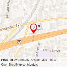Toyota of Stamford on East Main Street, Stamford Connecticut - location map