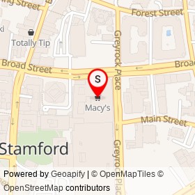 Macy's on Broad Street, Stamford Connecticut - location map