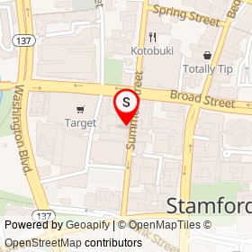Buffalo Wild Wings on Summer Street, Stamford Connecticut - location map