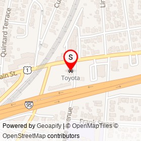 Toyota on Maple Avenue, Stamford Connecticut - location map