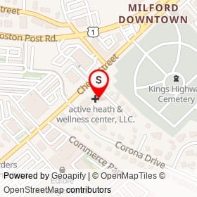 Shoreline Dental Care LLC on Cherry Street, Milford Connecticut - location map