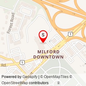 Howard Johnson on Cherry Street, Milford Connecticut - location map
