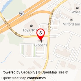 Gipper's on East Town Road, Milford Connecticut - location map