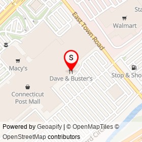 Dave & Buster's on Boston Post Road, Milford Connecticut - location map