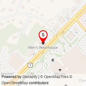 Men's Wearhouse on Boston Post Road, Milford Connecticut - location map