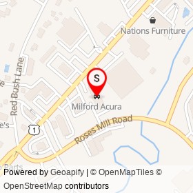 Milford Acura on Boston Post Road, Milford Connecticut - location map