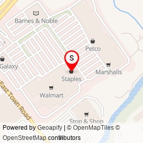 Staples on East Town Road, Milford Connecticut - location map