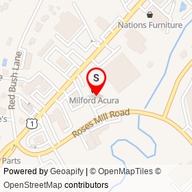 Service on Boston Post Road, Milford Connecticut - location map