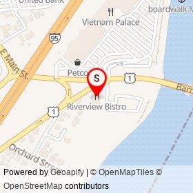 Riverview Bistro on Ferry Boulevard, Stratford Connecticut - location map