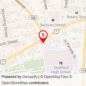 Jiffy Lube on Barnum Avenue, Stratford Connecticut - location map