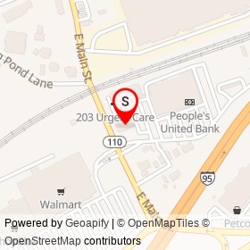 Popeyes on East Main Street, Stratford Connecticut - location map