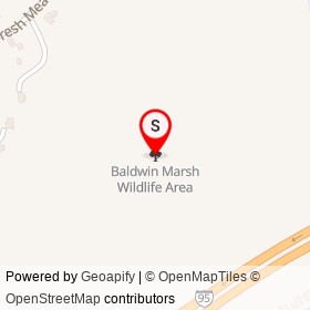 Baldwin Marsh Wildlife Area on , Milford Connecticut - location map