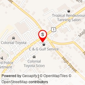 Gulf on Boston Post Road, Milford Connecticut - location map