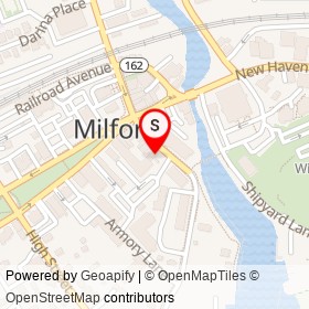 Archie Moore's on Factory Lane, Milford Connecticut - location map
