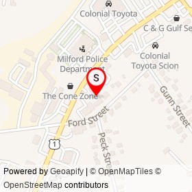 Becky Nails on Ford Street, Milford Connecticut - location map